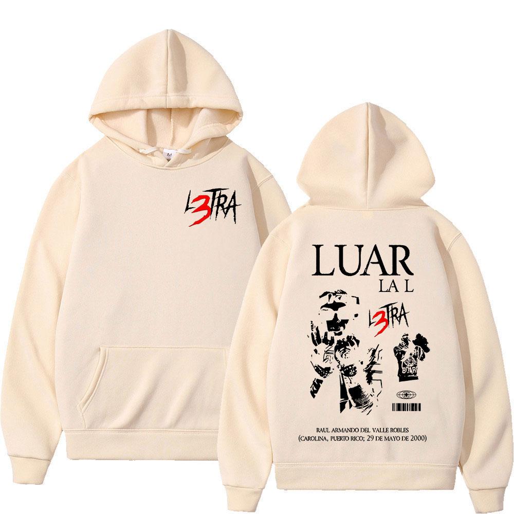 Худи от рэпера Luar La L L3TRA Женская одежда Модные Хип-хоп Пуловеры Флисовые Оверсайз С длинным рукавом Толстовки с капюшоном