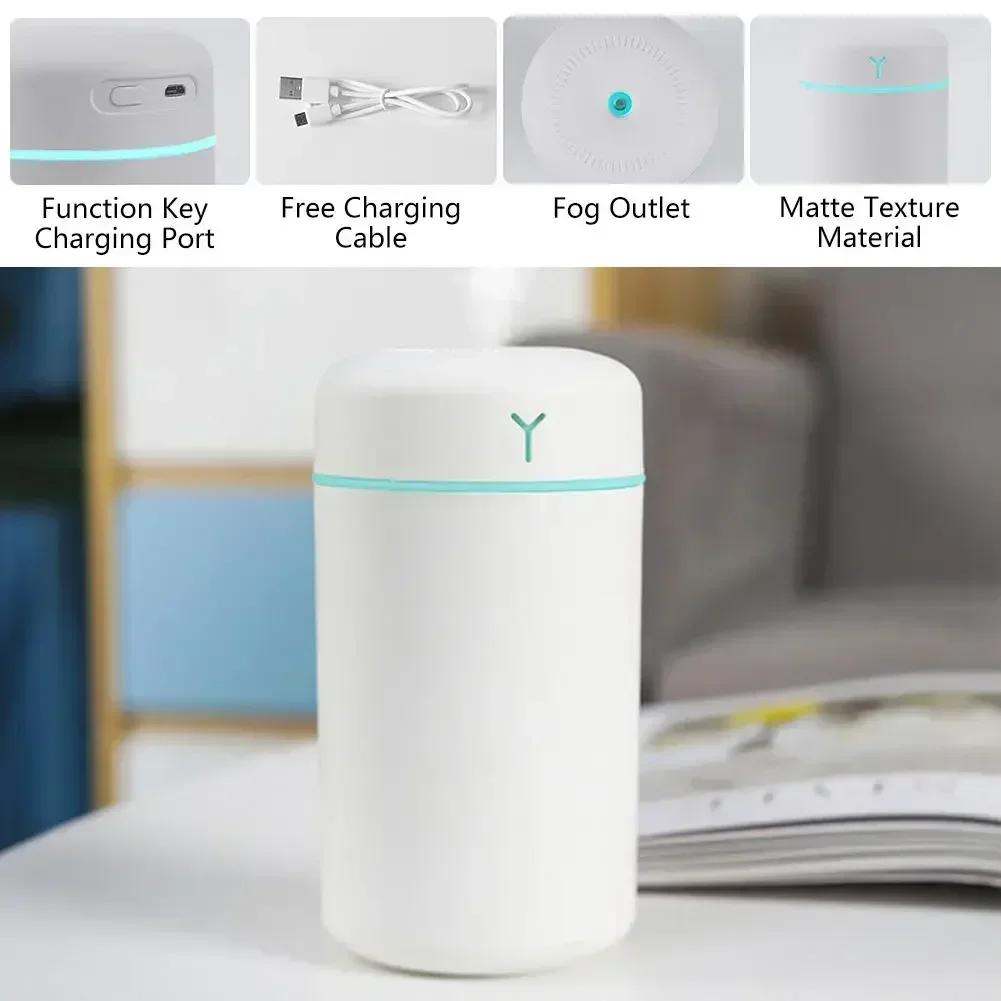 Портативный автомобильный увлажнитель воздуха USB-распылитель для дома, бесшумный ароматерапевтический увлажнитель с цветной светодиодной подсветкой, очиститель воздуха, увлажнитель