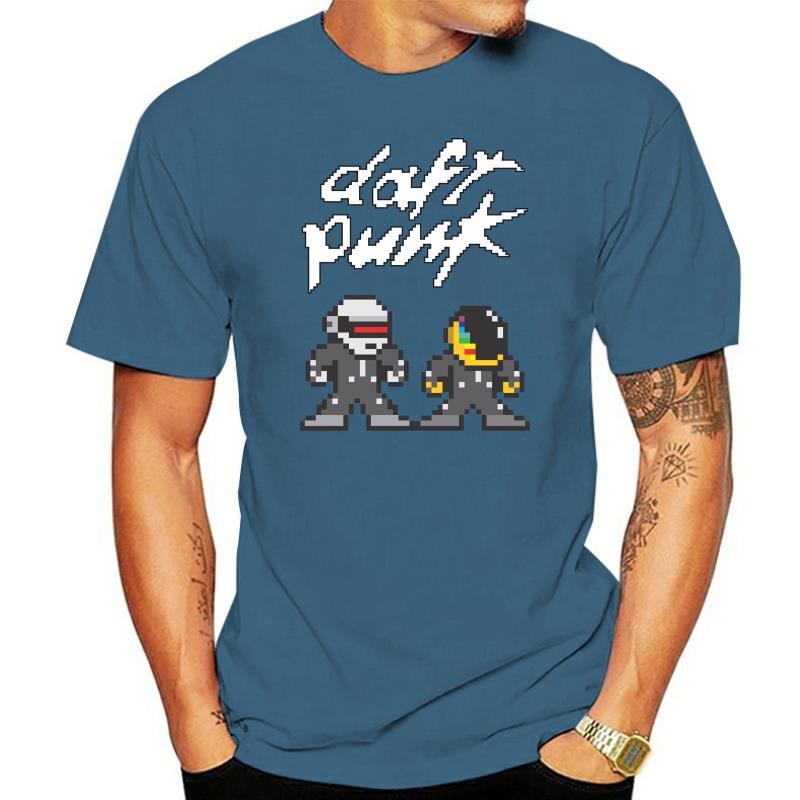 Daft Punk Get Lucky 8 Бит Мужские Размеры S-3XL Футболки Белые Футболки Мужские Хлопковая Футболка Печатная Футболка Топ Футболка Последние