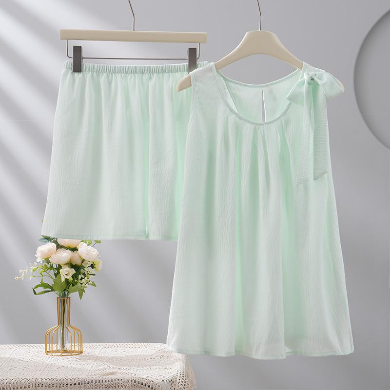 2025 Cloud Cotton Women's Pajama Set - Tank Top & Shorts, High-End Loose Casual Homewear