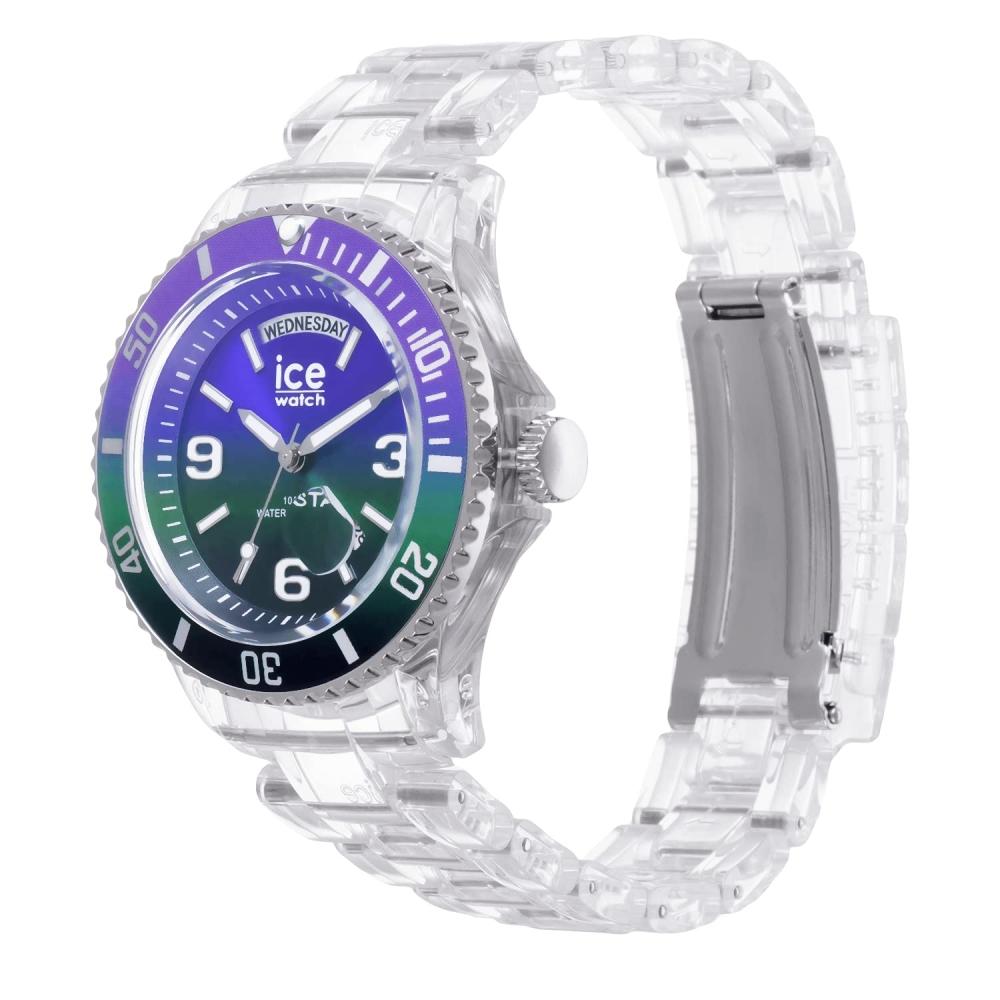 Авторизованный дистрибьютор [Ice watch] Мужские часы Ice watch 021433 Ice clear sunset [ICE clear sunset] Фиолетовый Зеленый Средний День Дата
