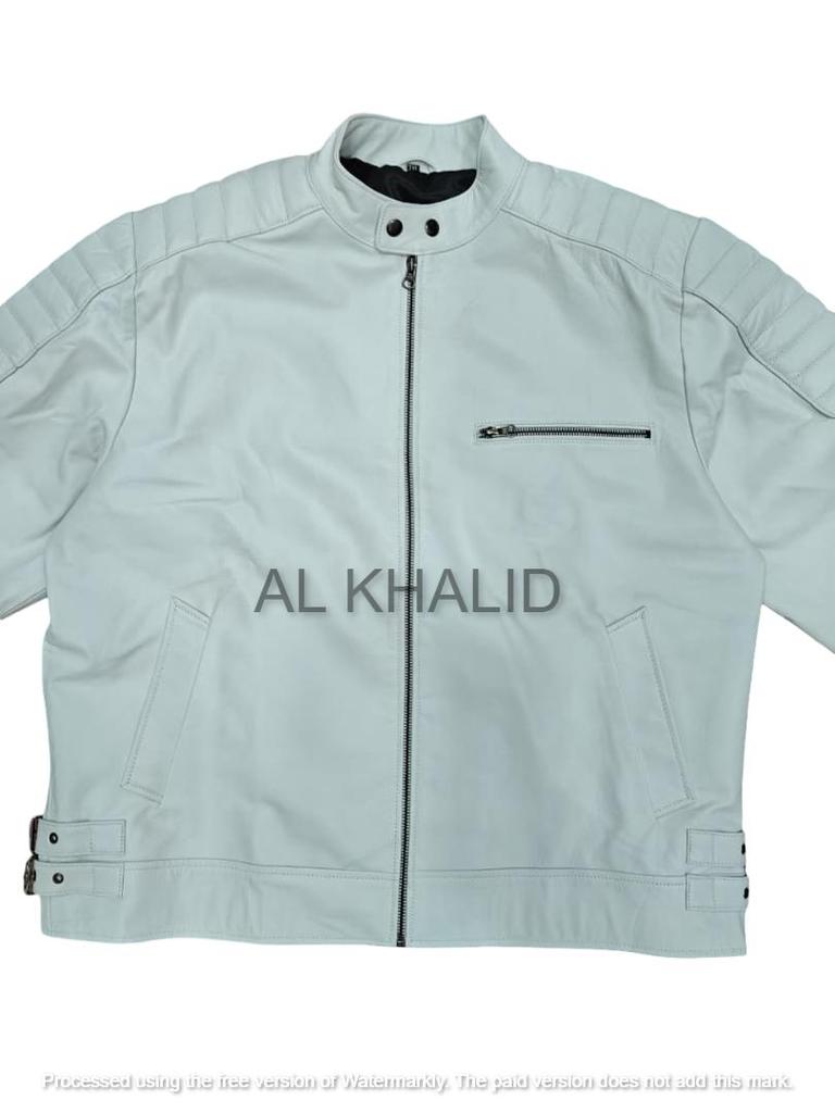 Куртка мужская из натуральной кожи ягненка, ручной работы, белая, стильная, подлинная