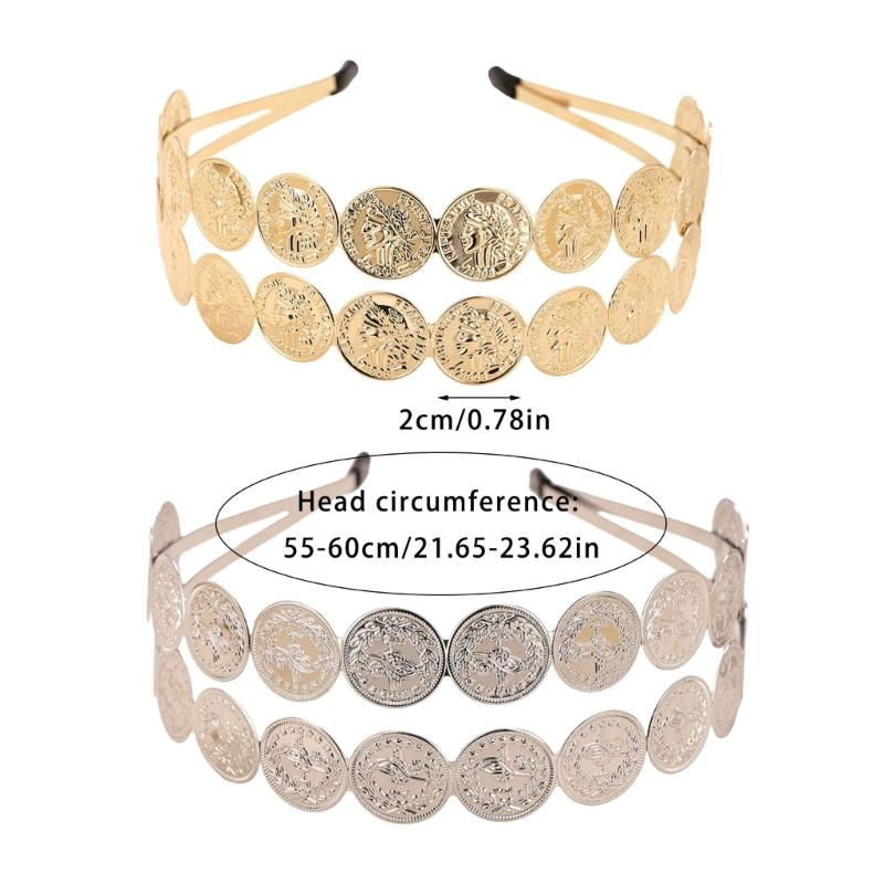 Элегантное золотое головное украшение с монетами Модные повязки на голову для костюма для танца живота и фестивальных аксессуаров Женские головные уборы для вечеринок