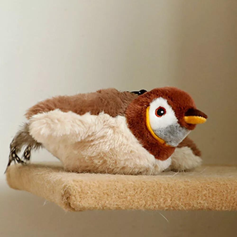 Электронная интерактивная летающая птица, игрушка для кошек, подвесная игрушка-симулятор питомца, воробей