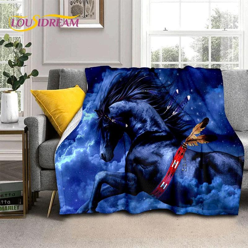 Одеяло Horse Pentium Gallant Steed 3D Animal, мягкое одеяло для дома, спальни, кровати, дивана, пикника, путешествия, офиса, чехол, подарок для ребенка