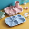 Wheat Straw Divided Plate & Cutlery Set