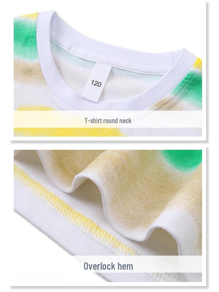 Полосатые повседневные летние наряды в корейском стиле для родителей и детей на 2025 год