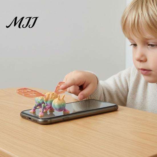 3D-печатное украшение-насекомое, механическая фигурка пчелы, шарнирное украшение, подвижные суставы, классный аксессуар для приборной панели автомобиля, настольный дисплей,