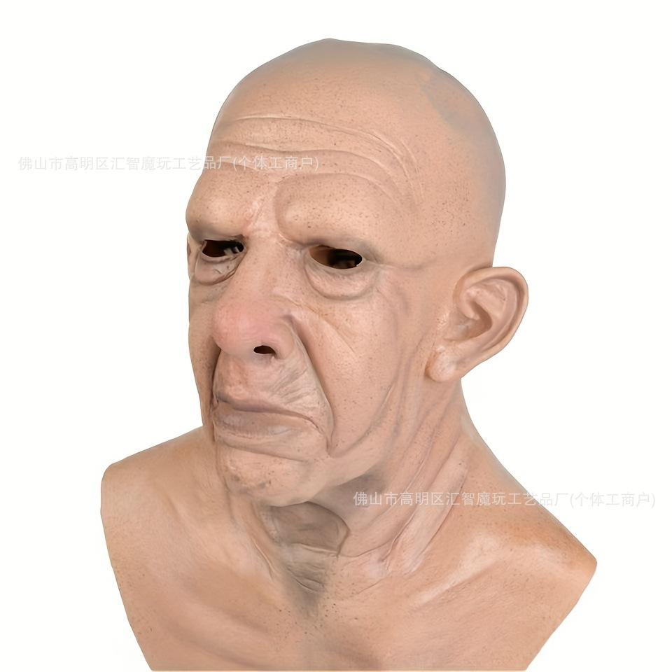 Hot-selling Halloween masks for the elderly, realistic and funny old man headgear