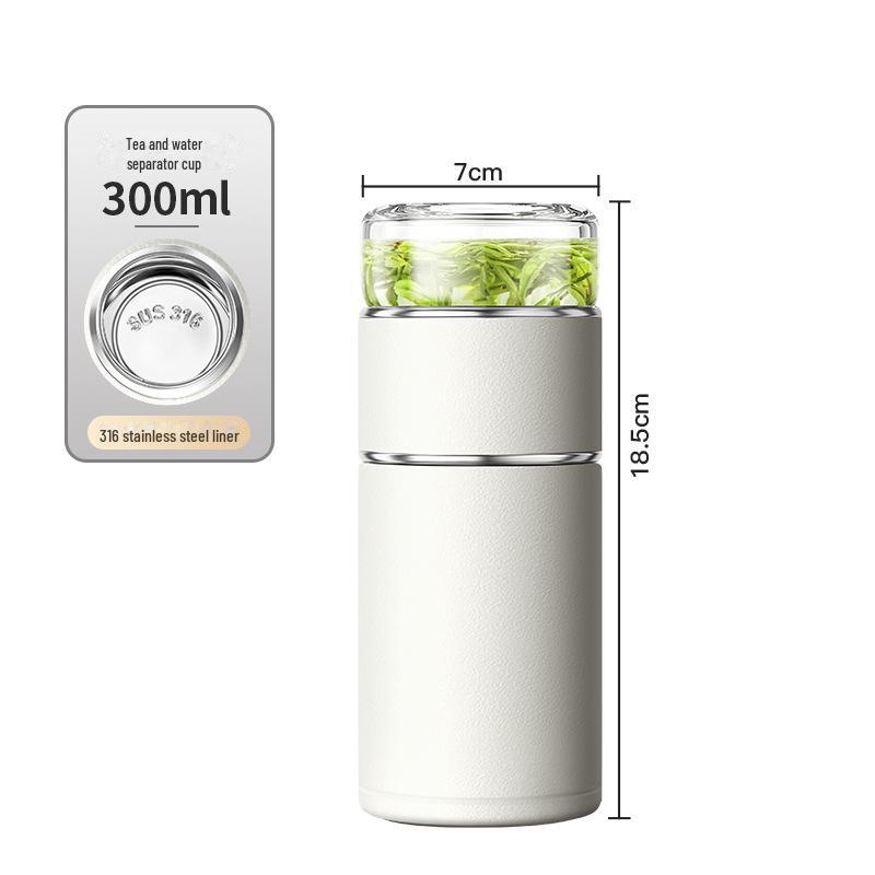 «Портативная термокружка-сепаратор для чая из нержавеющей стали 316 — дизайн унисекс, идеально подходит для заваривания чая и в качестве подарка».