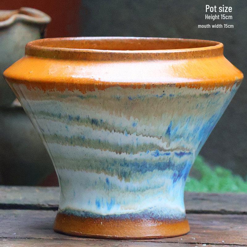 Специальное предложение: Высокий ретро-керамический цветочный горшок для суккулентов или зеленого редиса