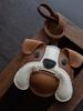 Бульдог ручной работы кожаная сумка для ключей от машины подвеска на зеркало заднего вида персонализированный брелок