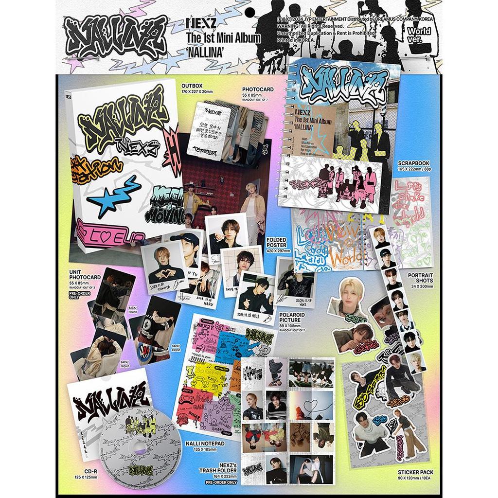 NEXZ 1ST MINI Album [NALLINA] (WORLD VER.)  (+Online Benefit)
