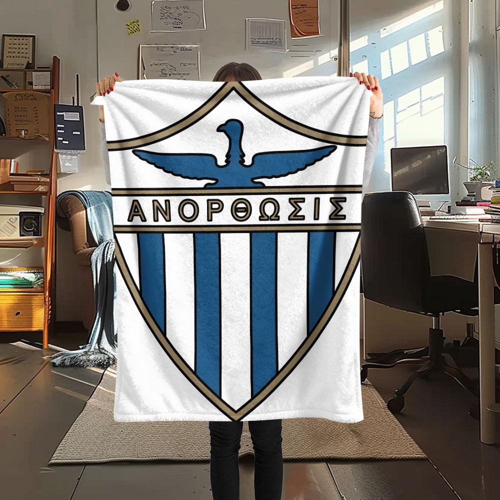 Anorthosis Famagusta FC FlAannel Blanket, High quality Comfortable for All Seasons, Home Decor, Warmth and Comfort