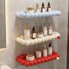 Punch Free Cloud Suction Cup Storage Rack Wall Mounted Wall Display Shelf  Bathroom