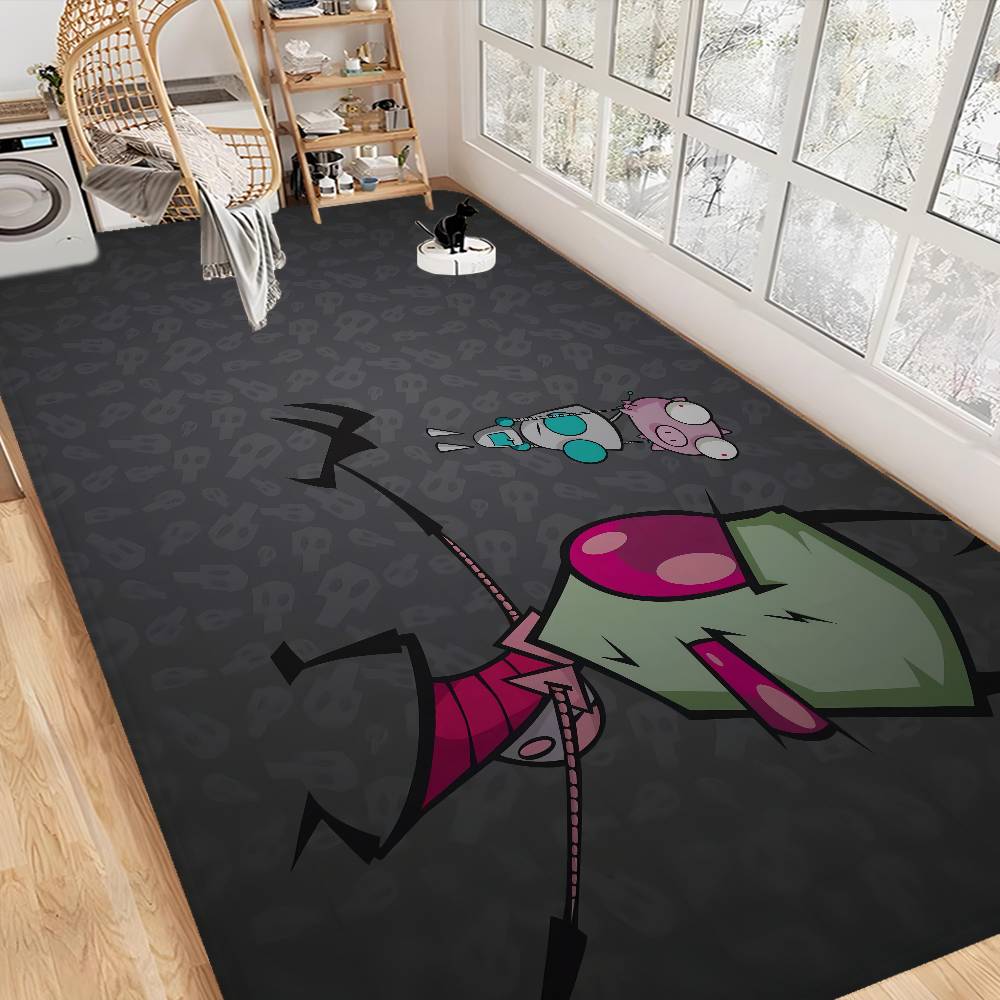Invader Zim Hippie Bathroom Mat Anti-slip Absorb Water Long Strip Cushion Bedroon Mat Hotel Decor Mat