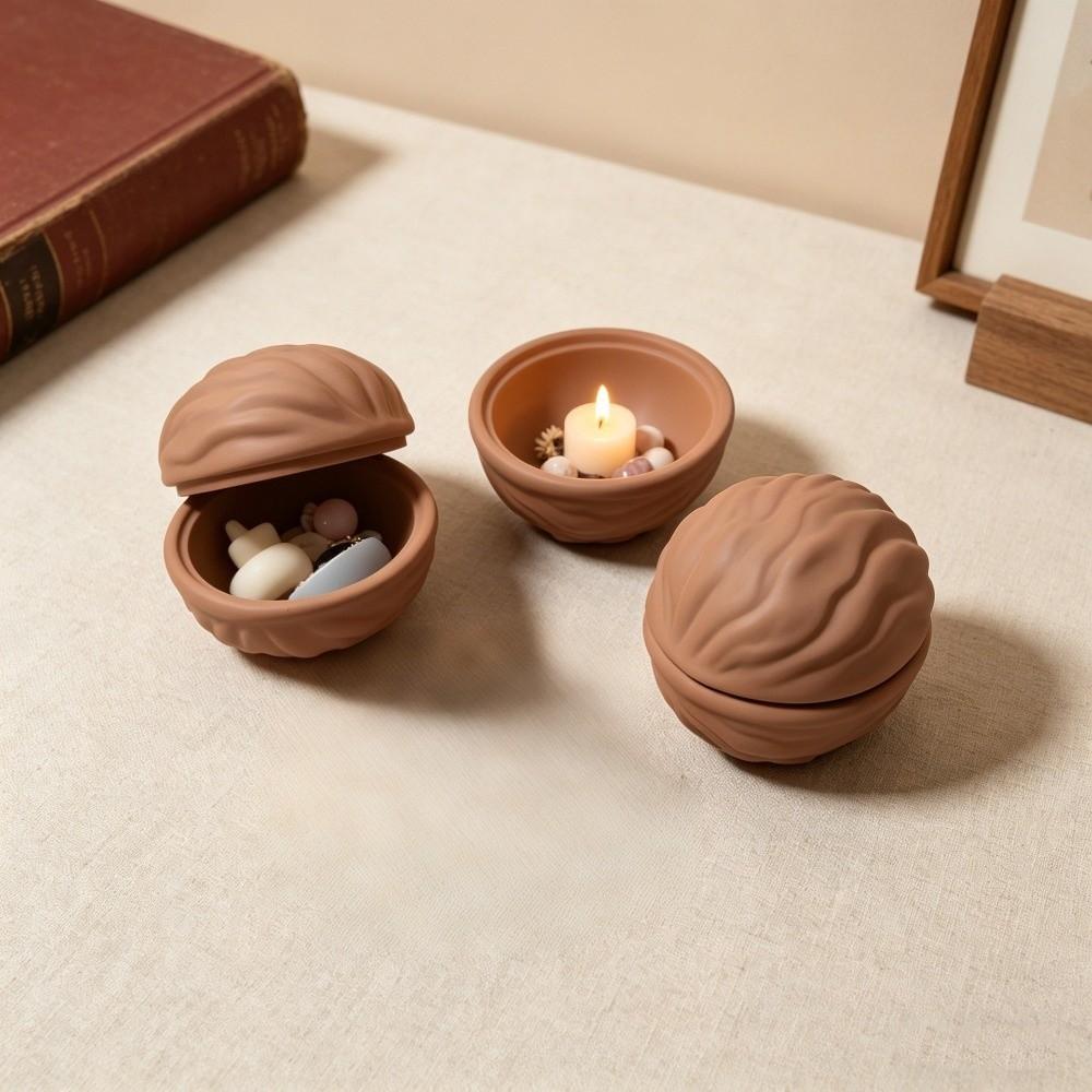 DIY Crafts 3D Walnut-Shaped Mold Non-Stick Plaster Silicone Mold Crafts Making