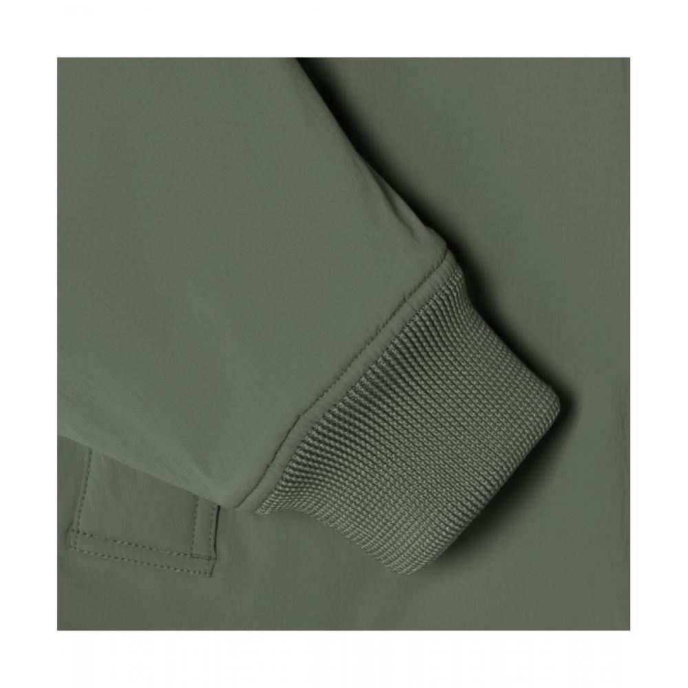 Lacoste Мужской джемпер с воротником и подкладкой в стиле «авиация» [хаки]