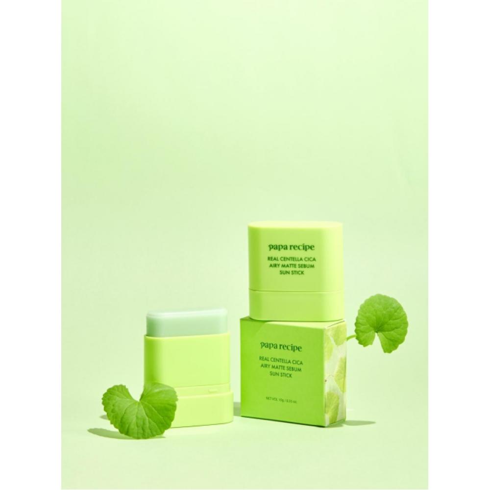Paparecipe Real Centella Cica Воздушный Матовый Солнцезащитный Стикер от Себума 10г