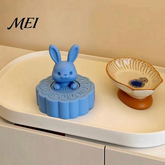 Novelty Home Decor 3D Printed Rabbit Stress Ball, Valentine Mid Autumn Day Gift, Creative Gifts for Friends Cute Bunny Fidget Toy Desk Decor, Holiday