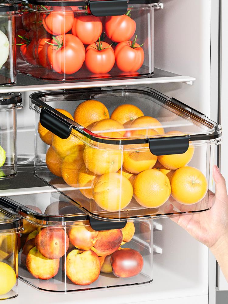 Прозрачный контейнер для хранения продуктов большого объема, пищевой, для холодильника и морозильной камеры