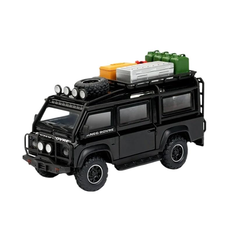 1/32 Внедорожный фургон Land Rover Defender Металлическая литая модель автомобиля Звук Свет Нерадиоуправляемая машина Игрушки Детская игрушечная машина Мальчик