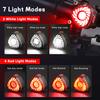Светодиодный перезаряжаемый налобный фонарь 1 унция, легкий налобный фонарь с красным светом и 7 режимами, задний фонарь для велосипеда с кронштейном для велосипеда и 4 крючками, водонепроницаемый налобный фонарь