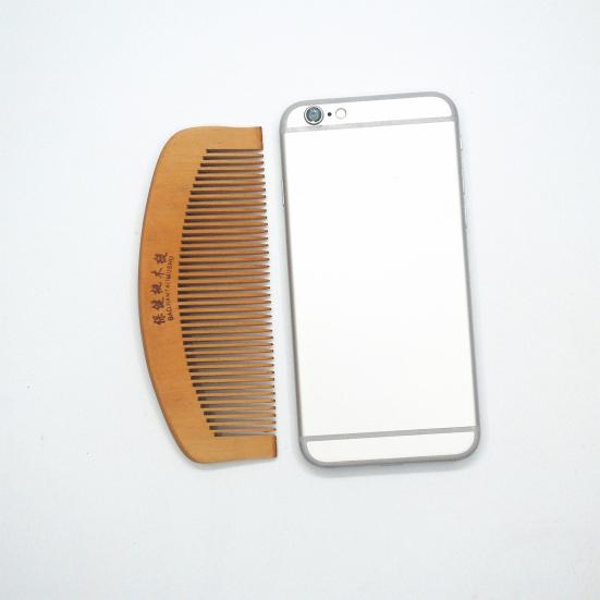 Hair Health Care Natural Peach Wood Teeth Anti-Static Comb Close Head Massage