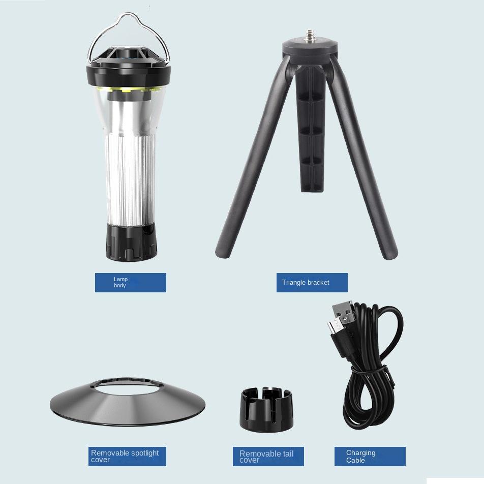 Outdoor Camping Light Stand Aluminum Alloy Light Pole Double Hook Camping Hanging Light Stand Folding Outdoor Camping Supplies