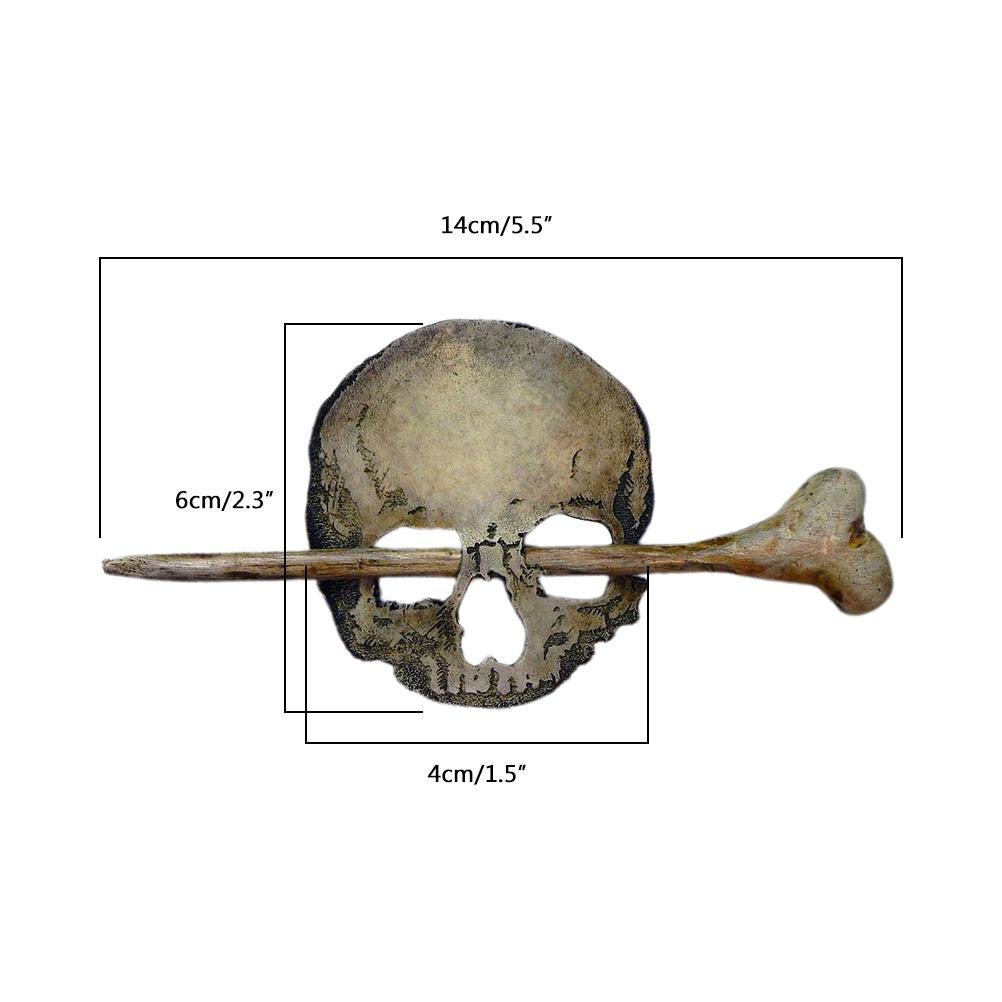 Заколка для волос в виде скелета на Хэллоуин, палка, слайд с палкой, ретро-готическая заколка для волос в виде кости, палочки, шпилька для волос f