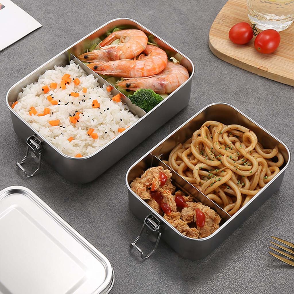 Leakproof Stainless Steel Lunch Container Bento Box Lunch Box Leakproof Bento Container for Travel Work and School