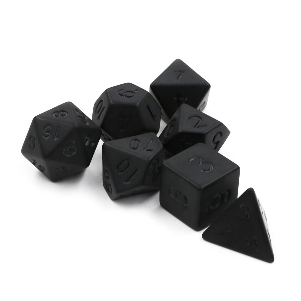 Family Game Role Playing Game Educational Toy Black RPG Dice Set Polyhedral Dice Number Dices Kit