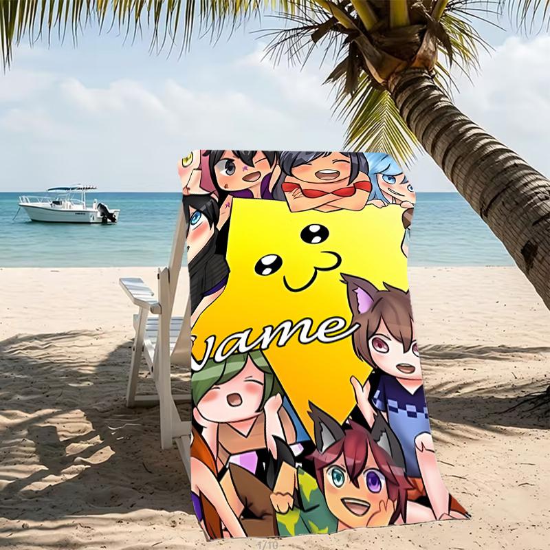 Customizable personalized beach towels Aphmau themed designs.Suitable for the beach, yoga, sports;ideal as beach accessories