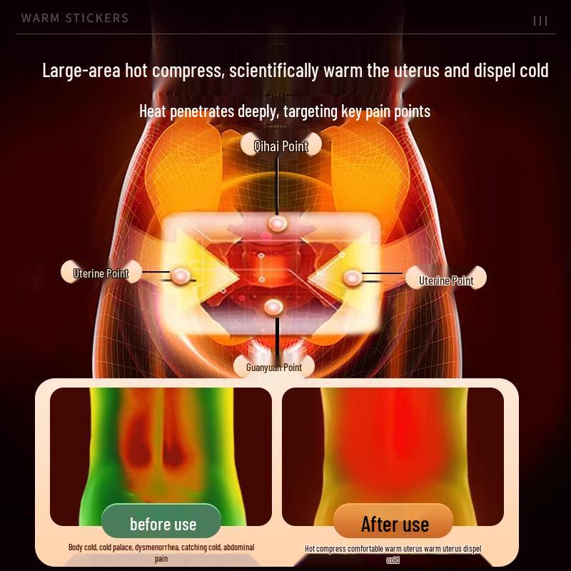 Набор из 10 согревающих детских пластырей для облегчения менструальных болей с полынью и пустырником