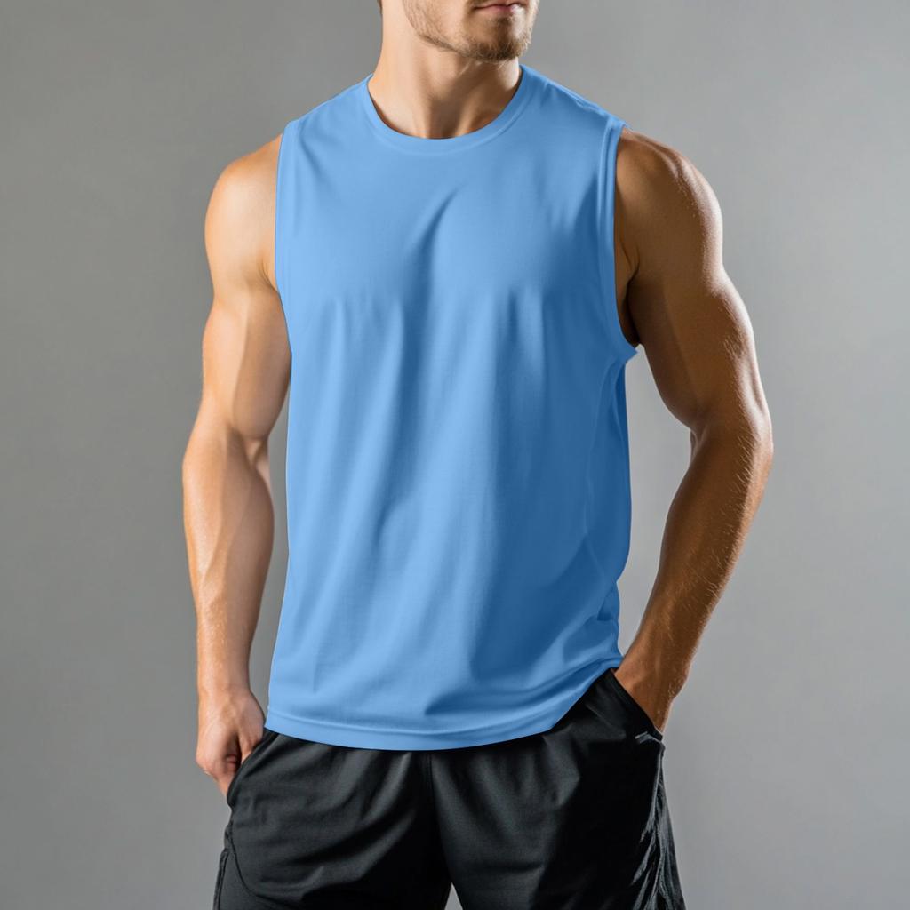 Мужской спортивный повседневный жилет без рукавов