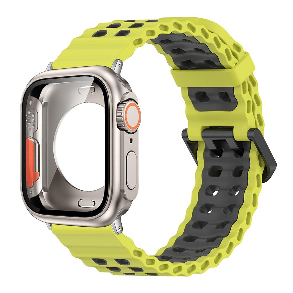 Силиконовый ремешок+Смена на Ultra Case Для Apple Watch 11 10 42/46мм Защитный чехол для iwatch Серии 9 8 7 6 se54 40/41/44/45мм