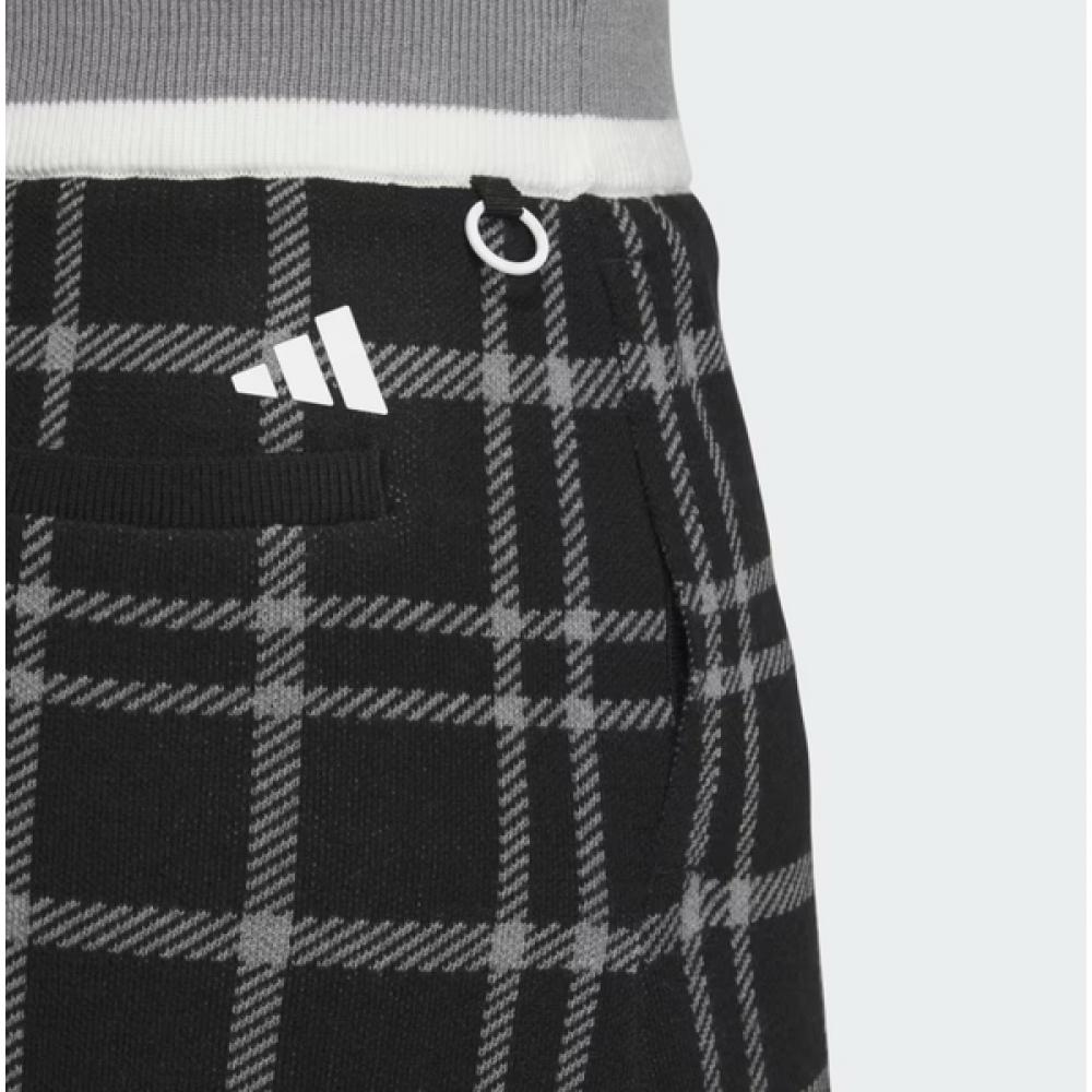 Adidas Golf 24fw Women S SeaSonal Skirt Fulley faShion 3S Checked Skirt iS4757 Black
