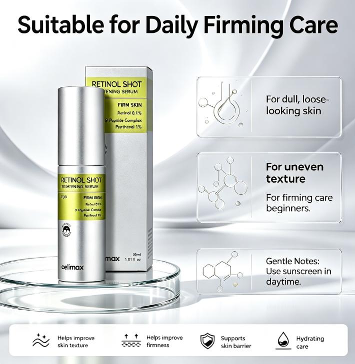 CELIMAX Сыворотка с ретинолом для подтяжки кожи Retinol Shot 30 мл * 4 шт.