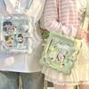 Sweet Cute Cookie Crossbody Bag Women Anime Badge Display Large Capacity Square Ita Bag Ladies Harajuku Handbag Shoulder Bag New