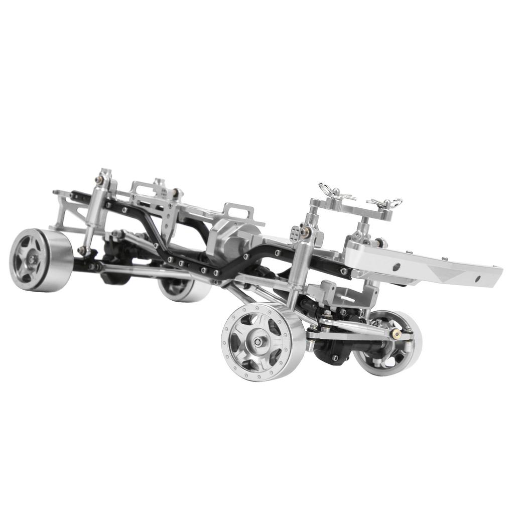 RC Car Chassis Frame Kit Aluminium Alloy Frame with Wheel Hubs for SCX24 C10 1/24 RC Car