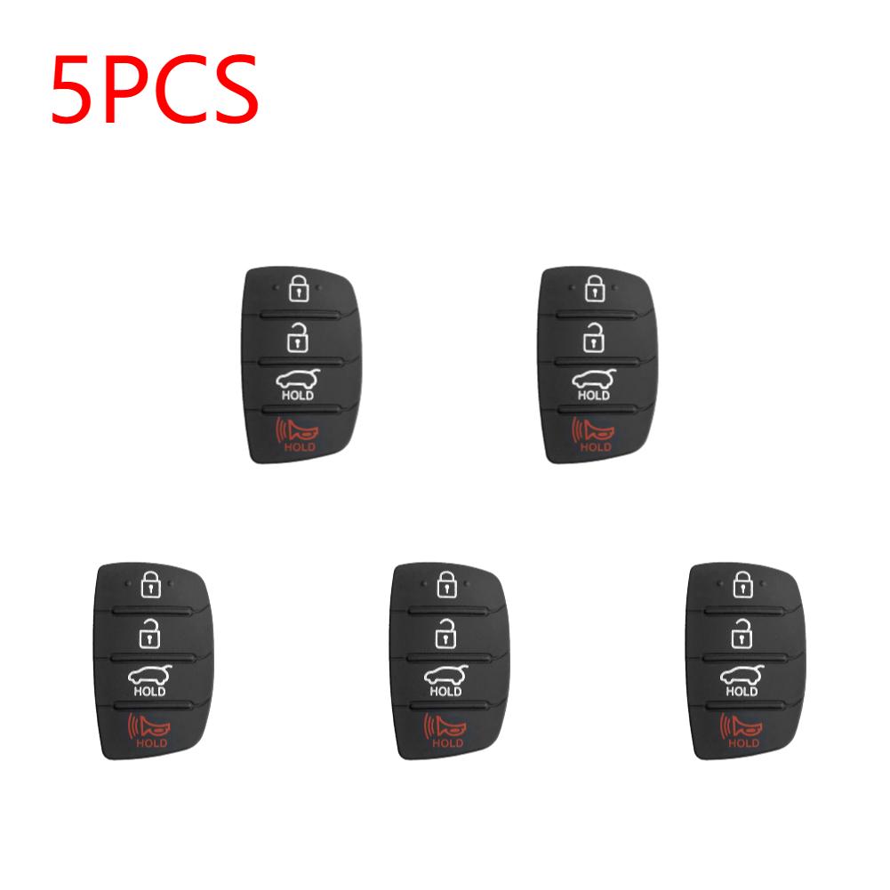 1-5 шт. Запасная резиновая силиконовая накладка с 4 кнопками для Hyundai Tucson Santa fe / ix45 Sonata i40 Пульт дистанционного управления Ремонт автомобиля Корпус ключа-брелока