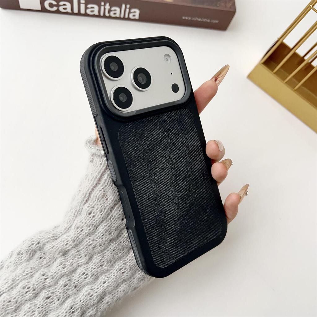 Ретро Джинсовая Ткань Ковбойский Чехол для iPhone 17 16 15 14 Plus 13 12 11 Pro Max Кольцо для Камеры Ударопрочный Матовый Бронированный Задний Чехол