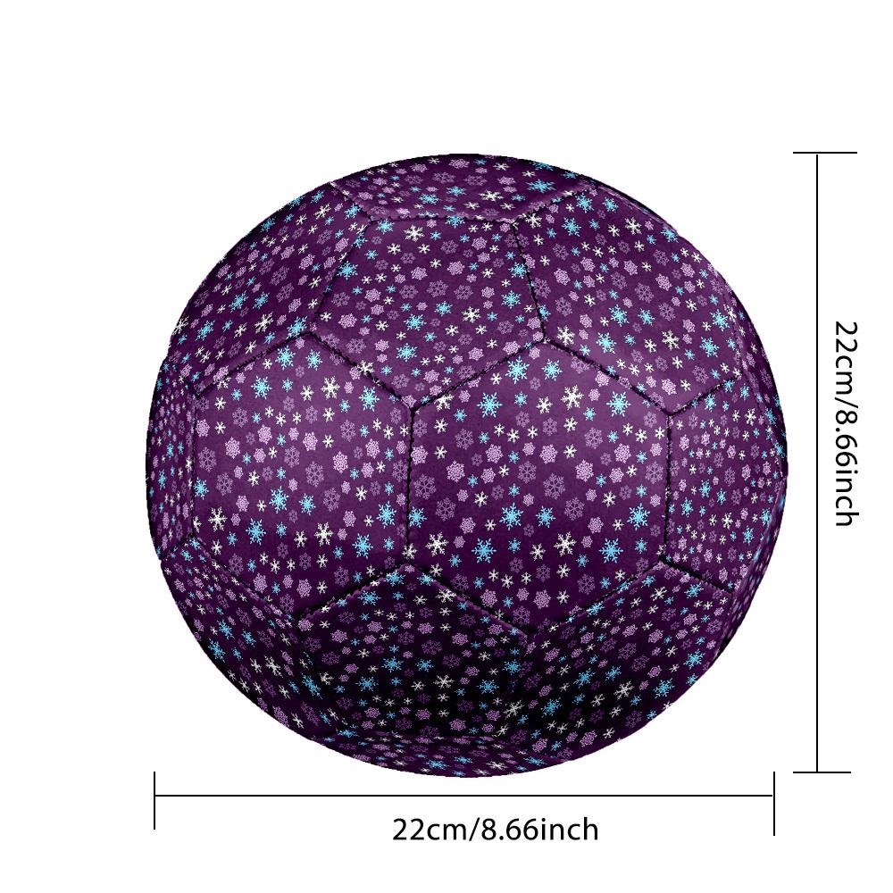 1pc Winter Snowflakes Size 5 Soccer Ball Professional Match Training Football Indoor &Outdoor Sports Ball Lightweight Durable m6567