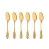 6Pcs Shiny Gold Teaspoons Set 304 Stainless Steel Luxury Dessert Spoons Dinnerware Set Western Tableware Set