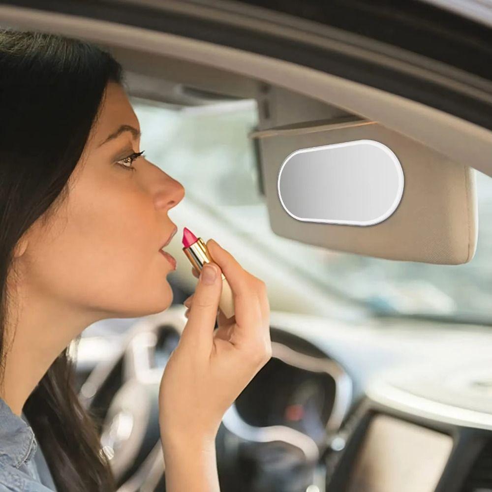 Stainless Steel Sun-Shading Visor Mirror High Clarity Portable Car Mirror  Car Interior
