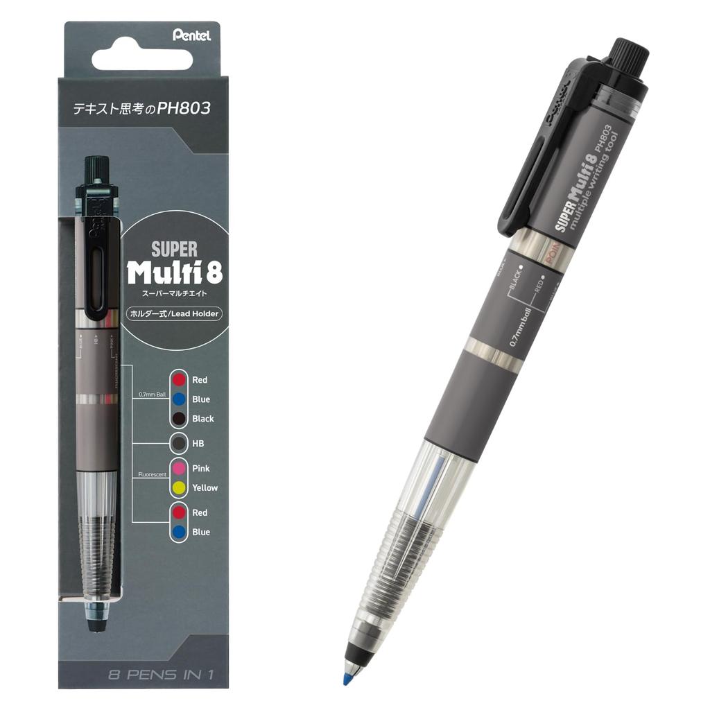 Механический карандаш Pentel Super Multi 8 цветов XPH803 8, Стержни,