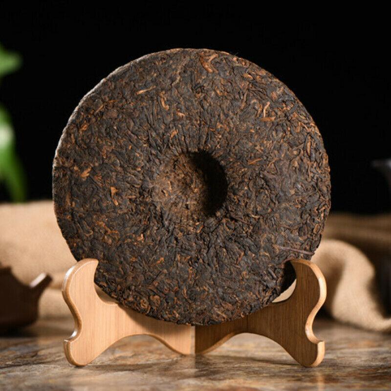 357 г Пуэр с желтой печатью, приготовленный чайный пирог, черный чай Пуэр, полезный для здоровья напиток для похудения