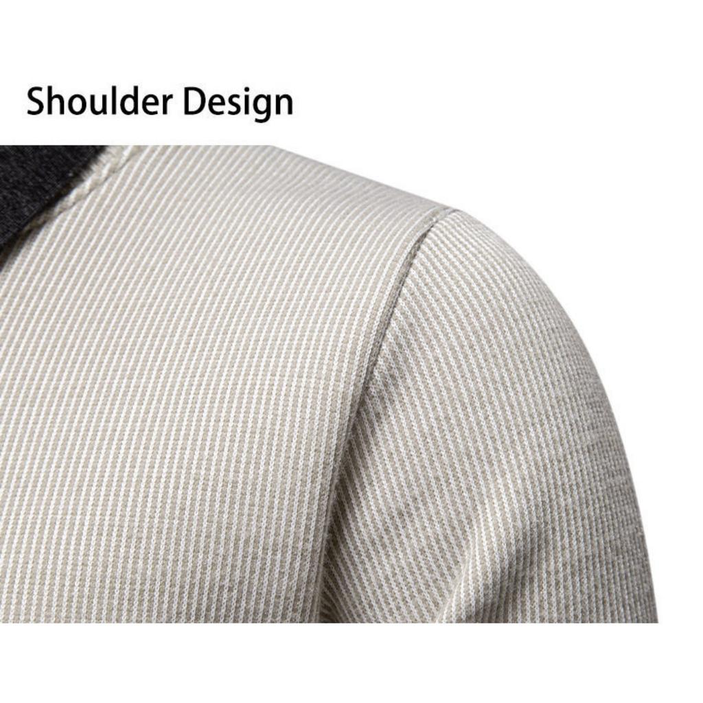 Men's Casual Patchwork Fake Two-piece Knitted Inner Sweater, Men's Warm Lapel Shirt Sweater