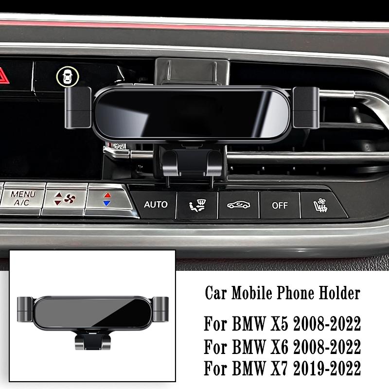 Car Phone Holder For BMW X5 X6 X7 G05 G07 2008-2022 Gravity Navigation Bracket Air Outlet Clip Bracket Rotatable