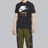 Nike Повседневная спортивная дышащая футболка с коротким рукавом с принтом и круглым вырезом, мужские топы, черный CT6533-010
